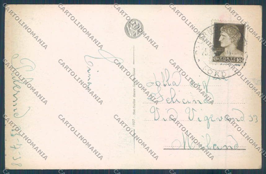 Palermo Città Villa Tasca cartolina ZT7659 – retro