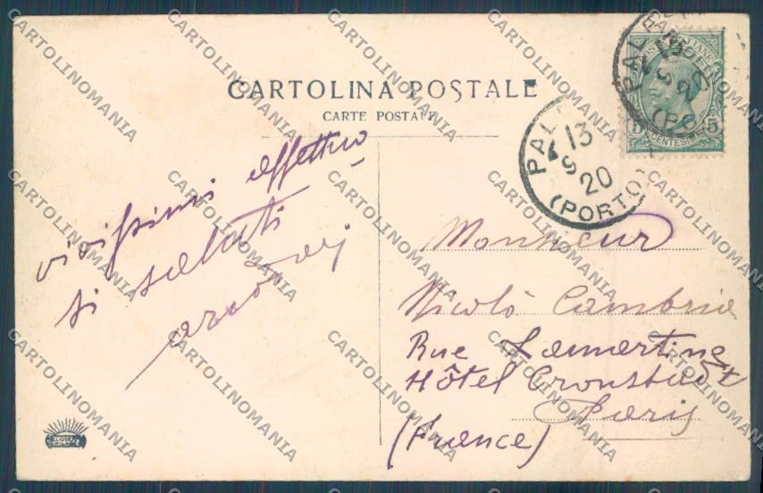 Palermo Città Villa Giulia cartolina ZT7661 – retro