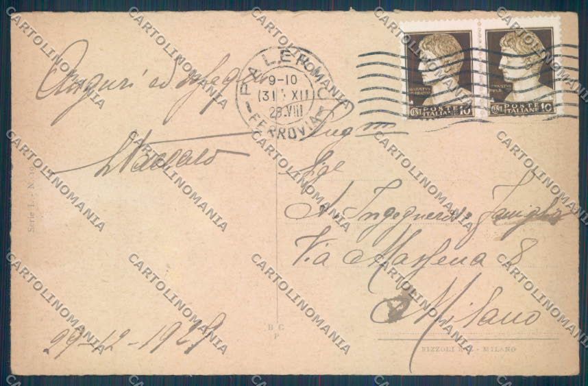 Palermo Città Villa Giulia PIEGA cartolina ZT7663 – retro