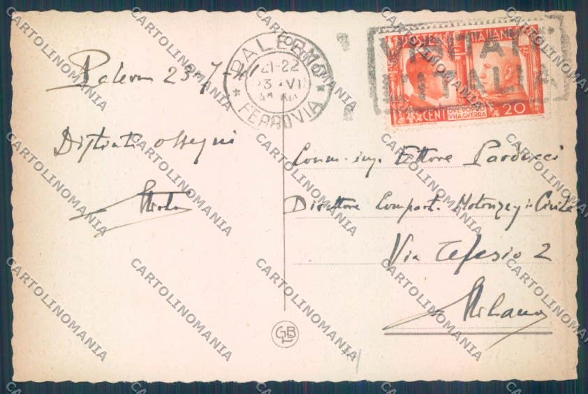 Palermo Città Mondello cartolina ZT7668 – retro