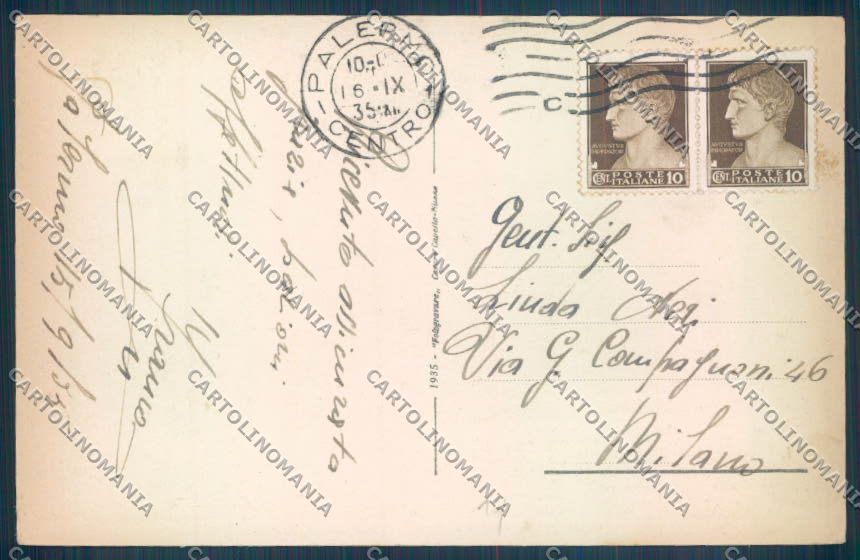 Palermo Città Mondello cartolina ZT7669 – retro