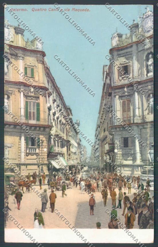 Palermo Città Quattro Cantoni cartolina ZT7673 – fronte