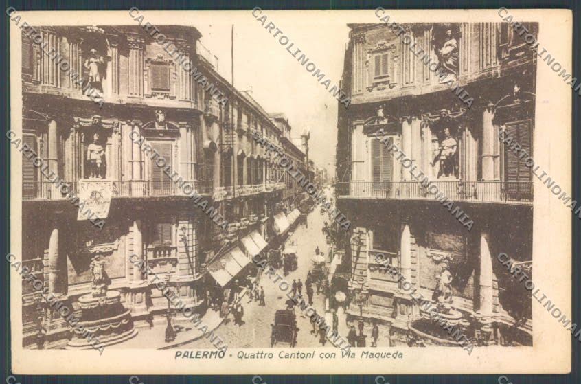 Palermo Città Quattro Cantoni cartolina ZT7675 – fronte