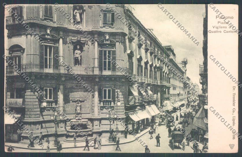 Palermo Città Quattro Cantoni cartolina ZT7677 – fronte