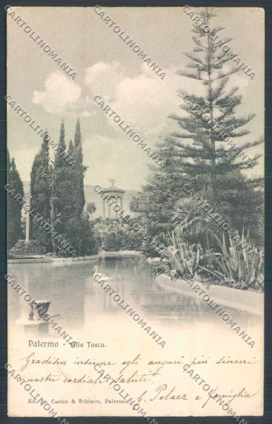 Palermo Città Villa Tasca SCOLLATA cartolina ZT7690 – fronte