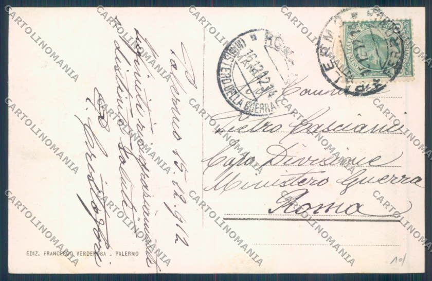 Palermo Città La Favorita cartolina ZT7698 – retro