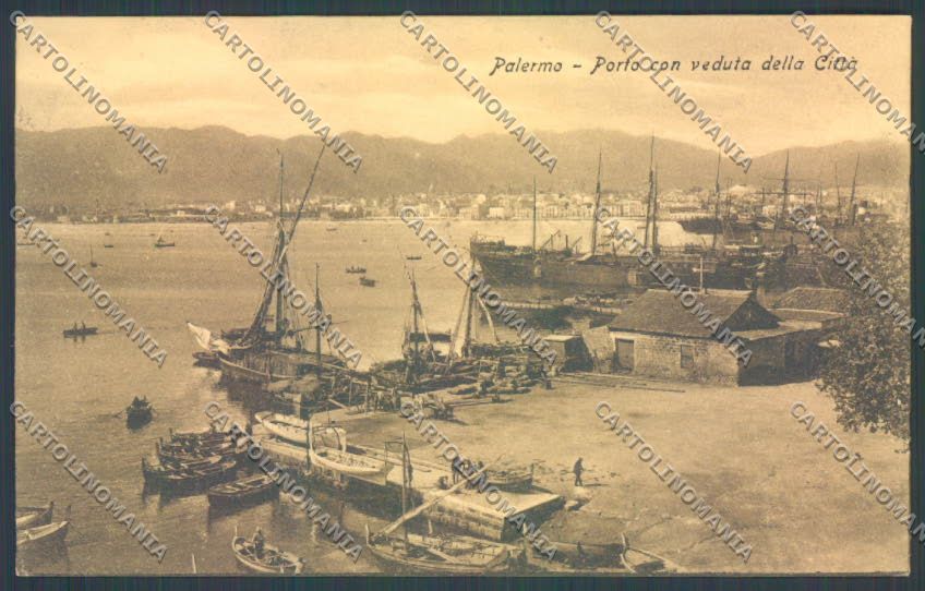 Palermo Città Porto cartolina ZT7717 – fronte