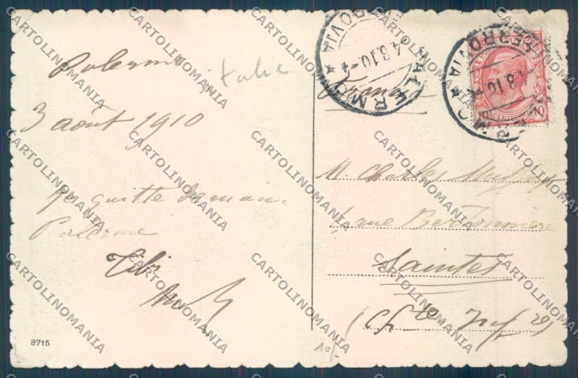 Palermo Città Monte Pellegrino cartolina ZT7732 – retro