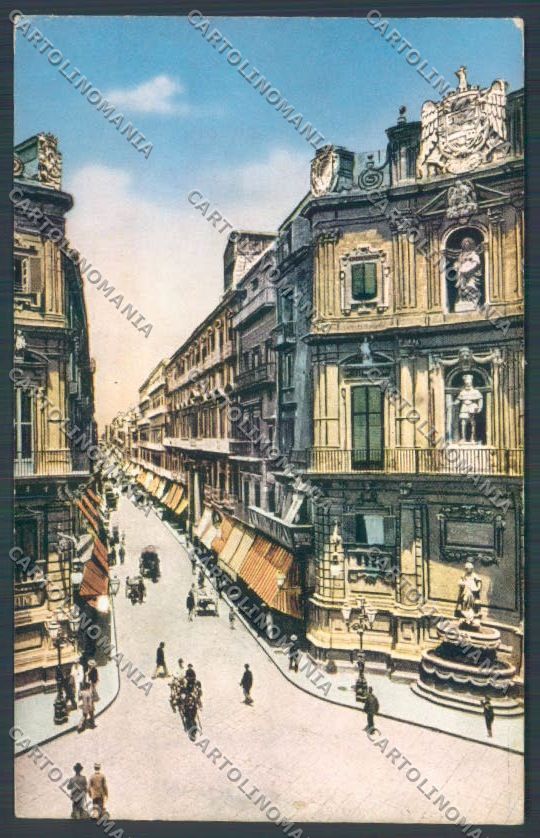 Palermo Città Quattro Cantoni cartolina ZT7735 – fronte