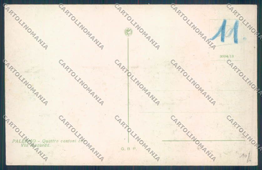 Palermo Città Quattro Cantoni cartolina ZT7735 – retro