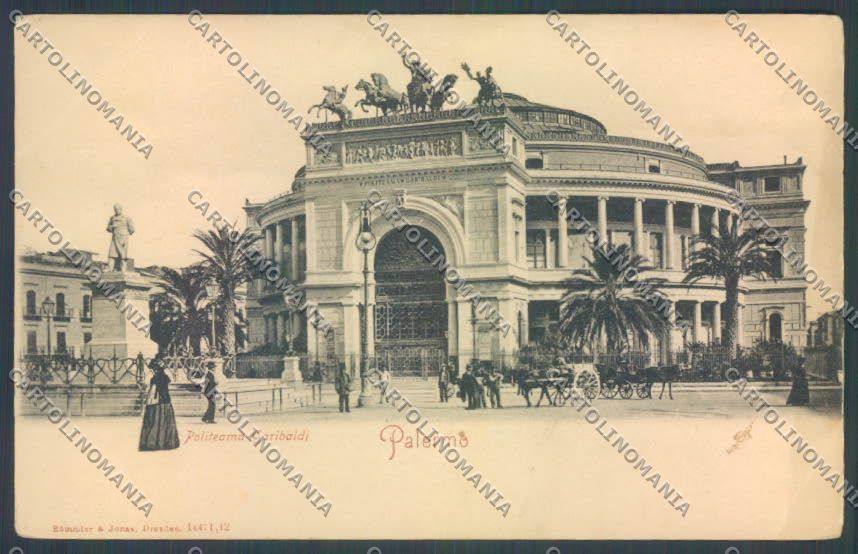 Palermo Città Politeama PIEGHINE cartolina ZT7736 – fronte