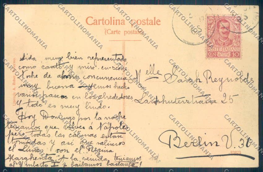 Palermo Città Monte Pellegrino cartolina ZT7744 – retro