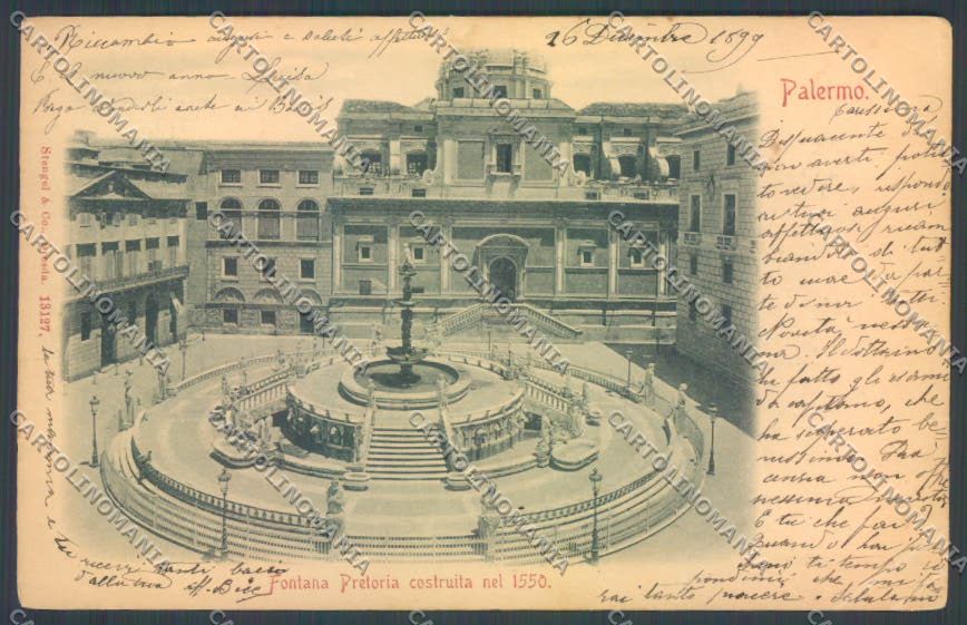 Palermo Città Piazza Pretoria ANGOLO RIPARATO cartolina ZT7756 – fronte