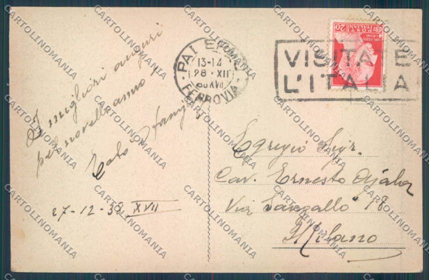 Palermo Città Palazzo Reale cartolina ZT7765 – retro