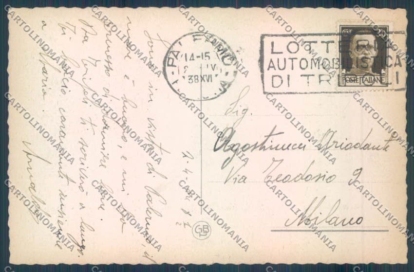 Palermo Città Porta Felice cartolina ZT7771 – retro