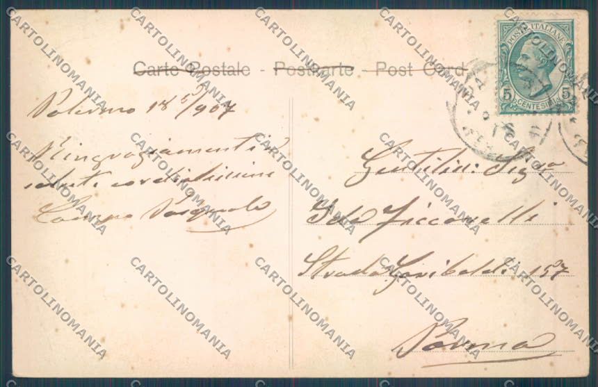 Palermo Città Porta Felice Alterocca PIEGHINE cartolina ZT7772 – retro