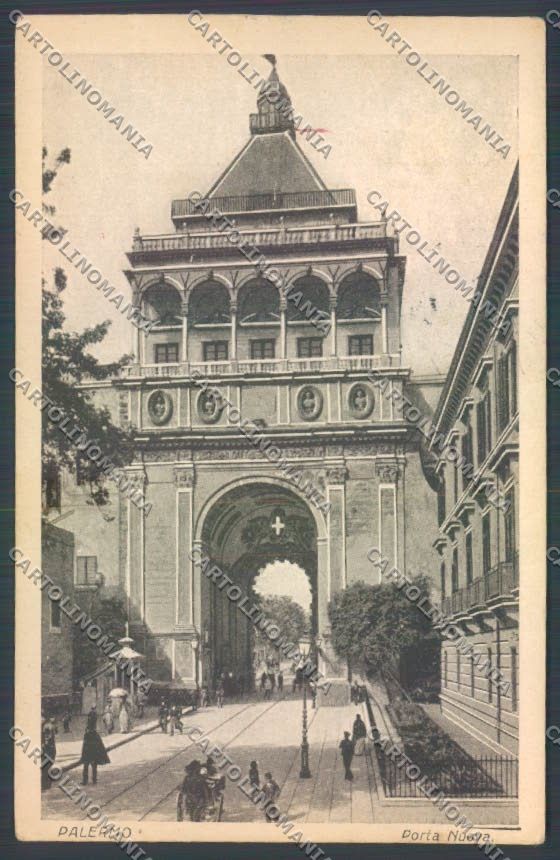 Palermo Città Porta Nuova PIEGHINA cartolina ZT7774 – fronte