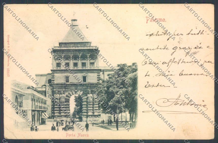 Palermo Città Porta Nuova cartolina ZT7780 – fronte