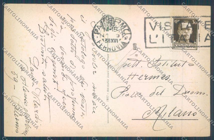 Palermo Città Stazione STRAPPINO cartolina ZT7785 – retro
