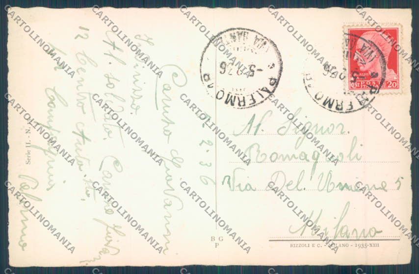 Palermo Città Stazione cartolina ZT7786 – retro