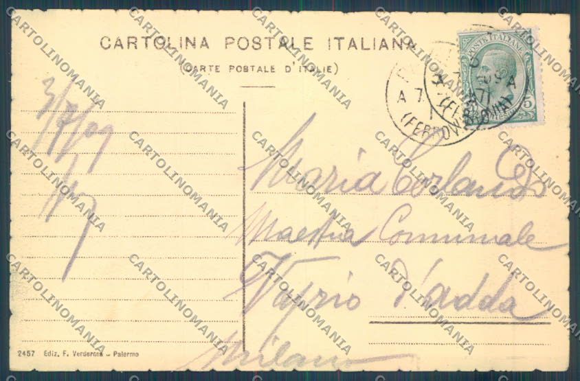 Palermo Città Politeama cartolina ZT7794 – retro