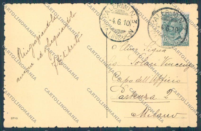 Palermo Città Politeama cartolina ZT7795 – retro
