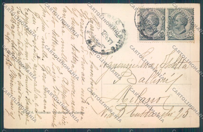 Palermo Città Politeama cartolina ZT7800 – retro