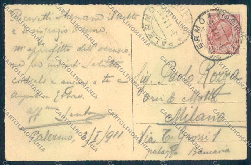 Palermo Città cartolina ZT7810 – retro
