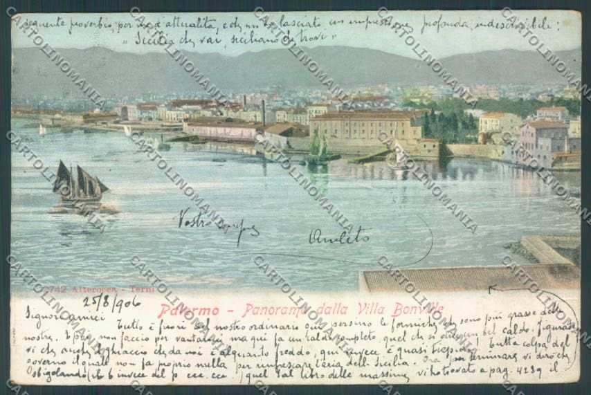 Palermo Città Alterocca cartolina ZT7817 – fronte