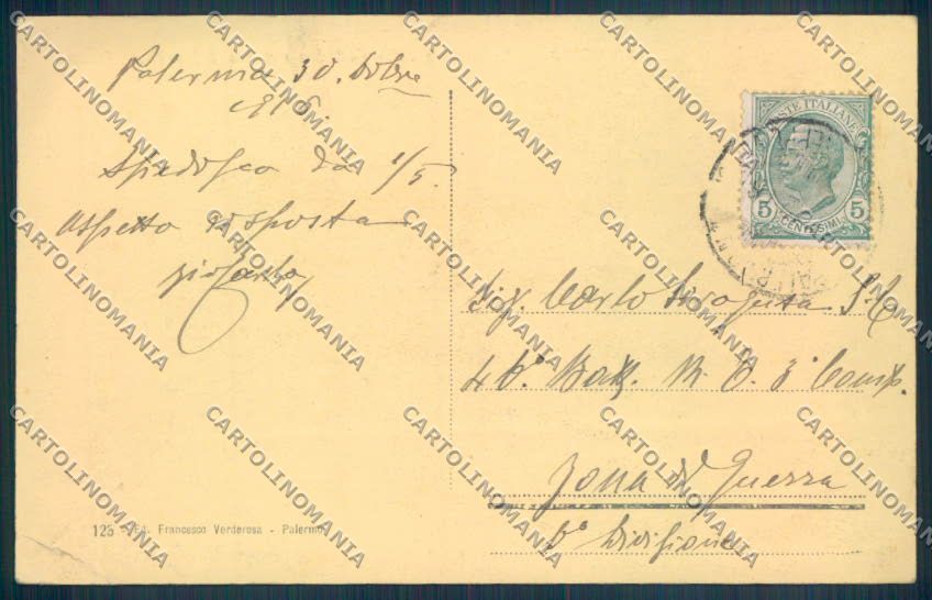 Palermo Città Cattedrale cartolina ZT7819 – retro