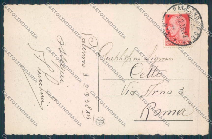Palermo Città Porta Felice cartolina ZT7822 – retro