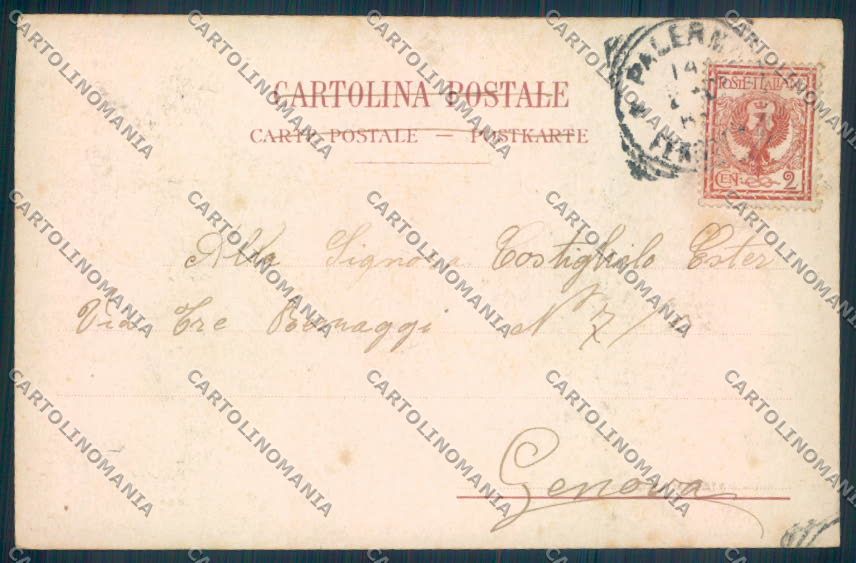 Palermo Città Foro Italico cartolina ZT7824 – retro