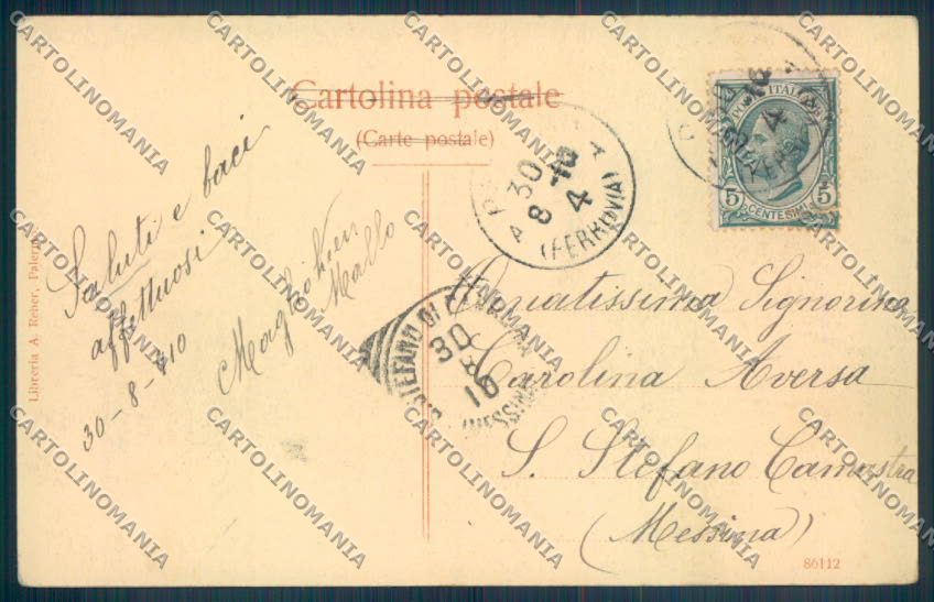 Palermo Città Villa Igea cartolina ZT7855 – retro