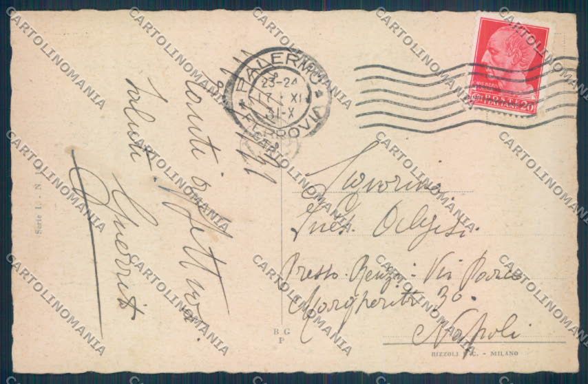 Palermo Città Villa Igea cartolina ZT7856 – retro