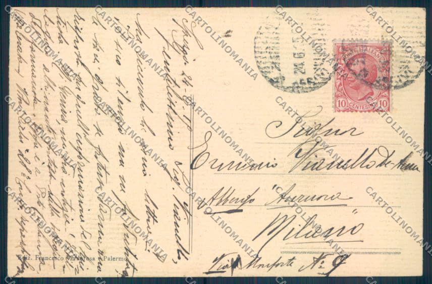 Palermo Città Monte Pellegrino cartolina ZT7861 – retro