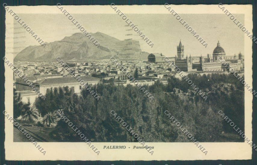 Palermo Città PIEGATA cartolina ZT7875 – fronte