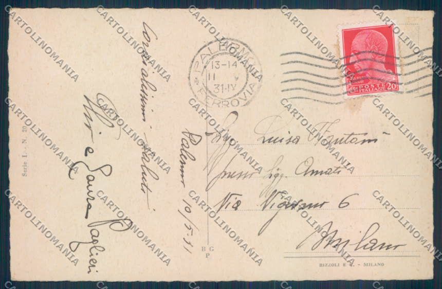 Palermo Città PIEGATA cartolina ZT7875 – retro