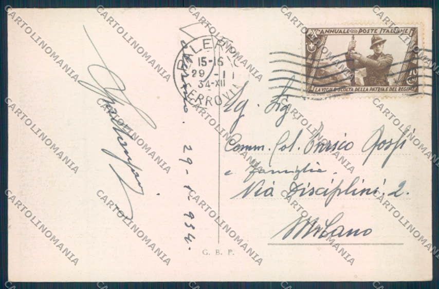 Palermo Città Palazzo Reale cartolina ZT7881 – retro