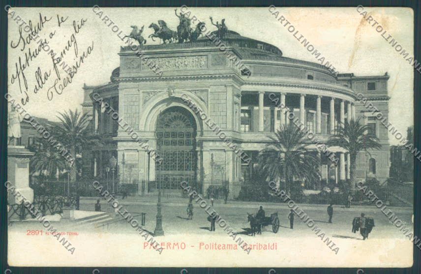 Palermo Città Politeama Alterocca ABRASA cartolina ZT7905 – fronte