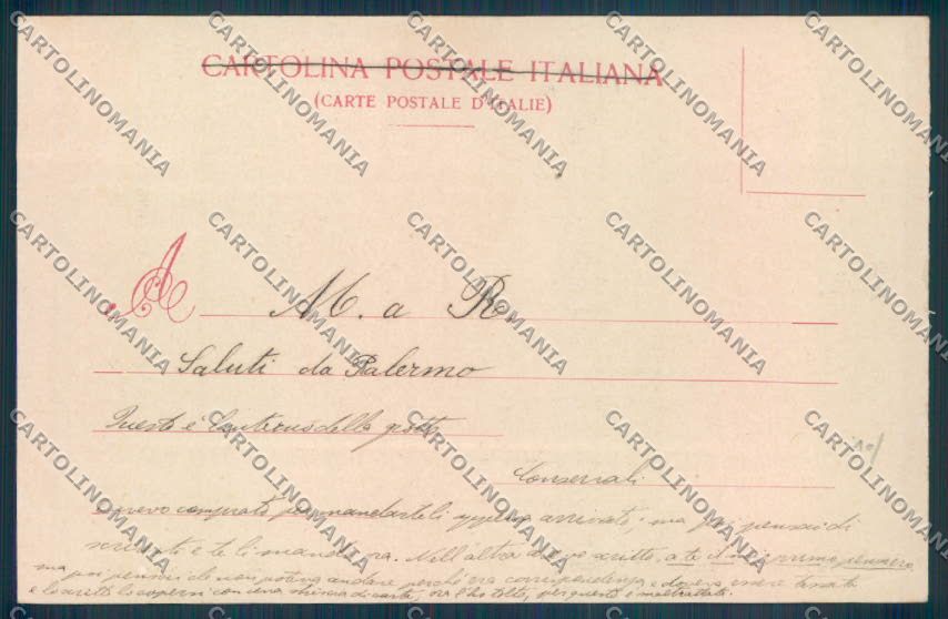 Palermo Città Grotta Santa Rosalia cartolina ZT7916 – retro