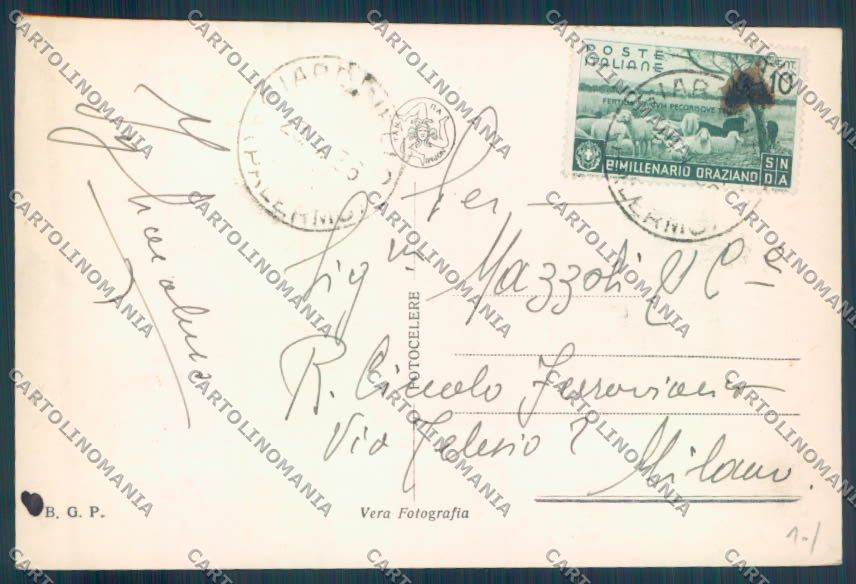 Palermo Città Mondello STRAPPINO Foto cartolina ZT7928 – retro