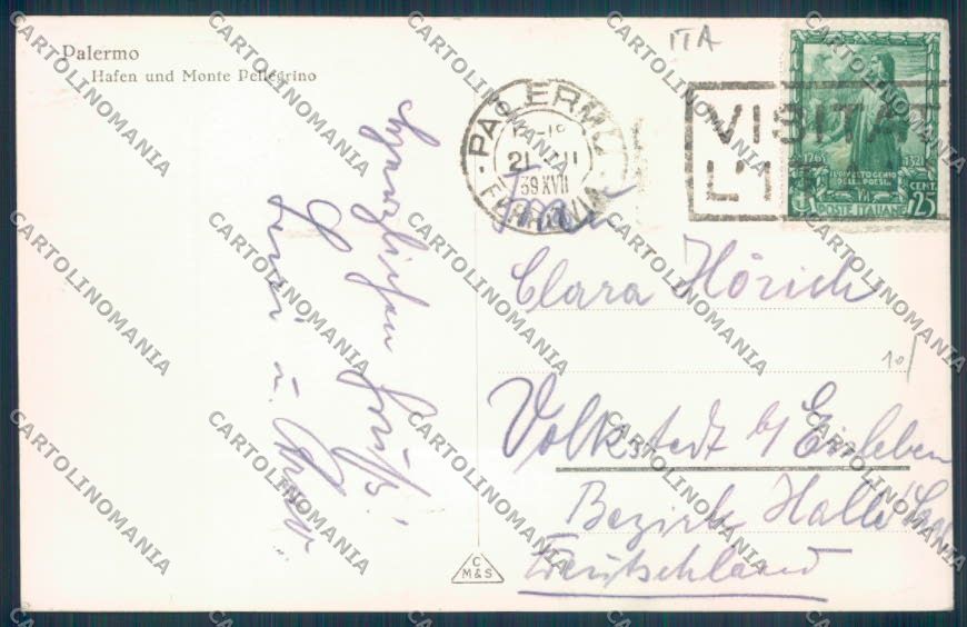 Palermo Città Monte Pellegrino Foto cartolina ZT7951 – retro