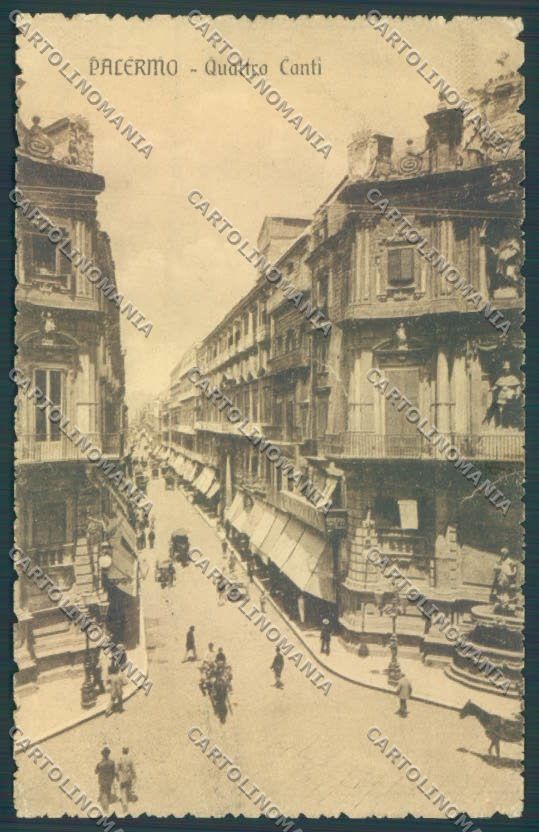 Palermo Città Quattro Cantoni cartolina ZT7958 – fronte