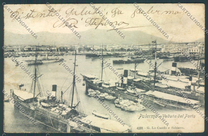 Palermo Città Porto cartolina ZT7960 – fronte