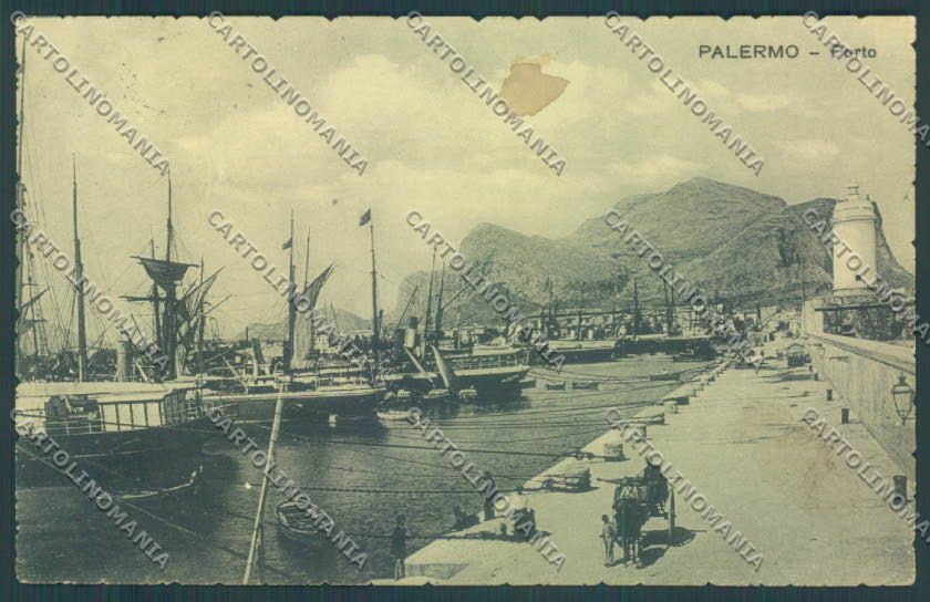 Palermo Città Porto cartolina ZT7966 – fronte