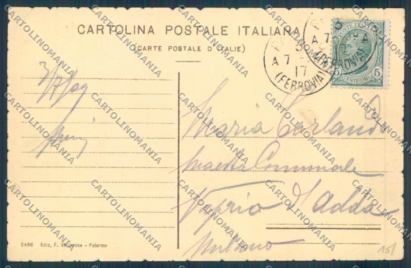 Palermo Città Porto cartolina ZT7966 – retro