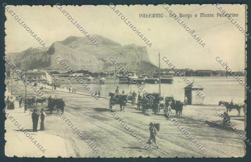 Palermo Città Monte Pellegrino PIEGA cartolina ZT7970 – fronte