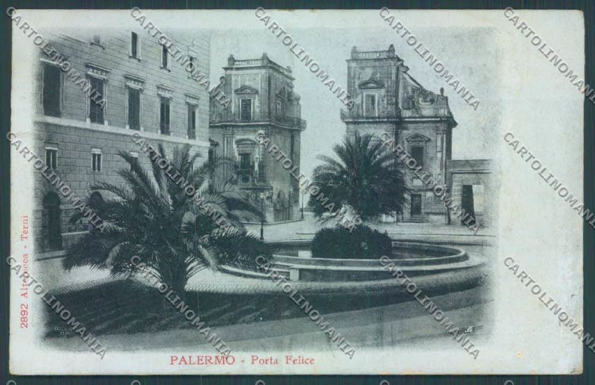 Palermo Città Porta Felice Alterocca cartolina ZT7979 – fronte