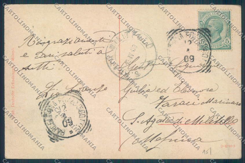 Palermo Città Porta Felice ABRASA cartolina ZT7988 – retro