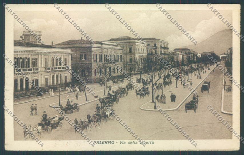 Palermo Città Viale Libertà cartolina ZT7998 – fronte